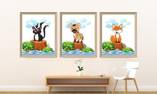 quirky animal prints set