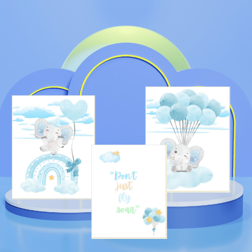 sweet safari wall art set