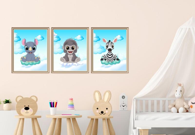 whimsical nursery wall art set